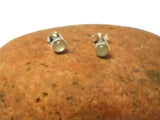 Small Round Aqua CHALCEDONY Sterling Silver 925 Gemstone Stud Earrings