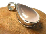 Chunky Large Pink  Rose Quartz Sterling Silver 925 Gemstone Statement Pendant