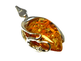 Art Gecko Large Baltic AMBER Sterling Silver Gemstone Pendant 925