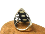 Fiery Moonstone Sterling Silver 925 Gemstone Statement Ring