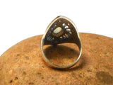 Fiery Moonstone Sterling Silver 925 Gemstone Statement Ring