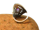 Purple Amethyst Sterling Silver 925 Gemstone Statement Ring