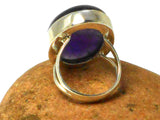 Chunky Oval Amethyst Sterling Silver 925 Gemstone Statement Ring