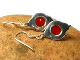 Carnelian Dangle Earrings – Sterling Silver Vintage Boho Style • Orange Gemstone Jewelry • Sacral Chakra Gift for Her