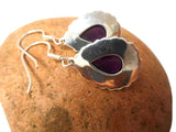 Purple AMETHYST Sterling Silver Gemstone Dangle Boho Earrings 925