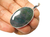 Large Moss Agate Pendant – Natural Gemstone Sterling Silver Boho Statement Necklace • Handcrafted Artisan Jewelry • Unique Gift