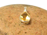 Teardrop Shaped Citrine Sterling Silver 925 Gemstone Pendant