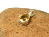 Teardrop Shaped Citrine Sterling Silver 925 Gemstone Pendant