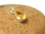 Oval Shaped Citrine Sterling Silver 925 Gemstone Pendant