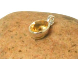Oval Shaped Citrine Sterling Silver 925 Gemstone Pendant