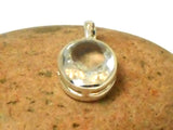 Oval Clear QUARTZ Sterling Silver 925 Gemstone Pendant