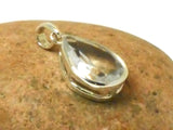 Teardrop Clear Quartz Sterling Silver 925 Gemstone Pendant