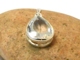 Teardrop Clear Quartz Sterling Silver 925 Gemstone Pendant