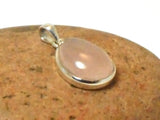 Pink Teardrop Rose QUARTZ Sterling Silver 925 Gemstone Pendant