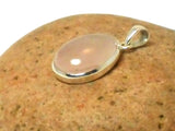 Pink Teardrop Rose QUARTZ Sterling Silver 925 Gemstone Pendant