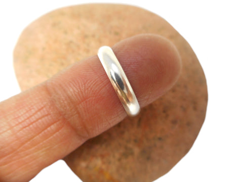 Plain Adjustable 925 Sterling Silver Toe Ring - 3 mm