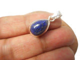 Small Teardrop Blue LAPIS LAZULI Sterling Silver 925 Gemstone Pendant