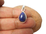 Small Teardrop Blue LAPIS LAZULI Sterling Silver 925 Gemstone Pendant