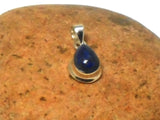 Small Teardrop Blue LAPIS LAZULI Sterling Silver 925 Gemstone Pendant