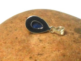 Small Teardrop Blue LAPIS LAZULI Sterling Silver 925 Gemstone Pendant