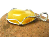 Large Butterscotch AMBER Sterling Silver Gemstone Pendant