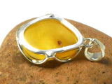 Large Butterscotch AMBER Sterling Silver Gemstone Pendant