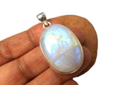 Large Oval Grade 'A' MOONSTONE Sterling Silver 925 Gemstone Pendant