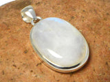 Large Oval Grade 'A' MOONSTONE Sterling Silver 925 Gemstone Pendant