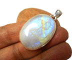Large Oval Grade 'A' MOONSTONE Sterling Silver 925 Gemstone Pendant