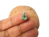 Small Round Green KYANITE Sterling Silver 925 Gemstone Pendant