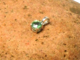 Small Round Green KYANITE Sterling Silver 925 Gemstone Pendant