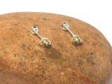 Small Blue Round SAPPHIRE Sterling Silver Stud Earrings 925 - 3 mm