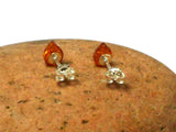 Cognac AMBER Sterling Silver Gemstone teardrop Stud Earrings 925 - 8 x 10 mm
