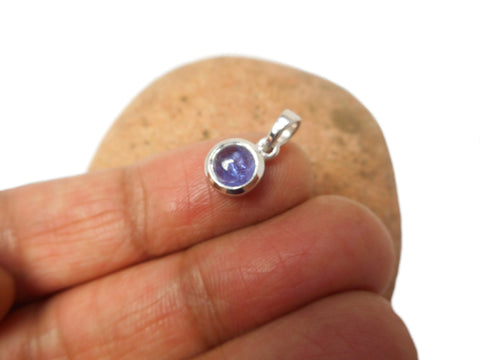 Blue Round Tanzanite Sterling Silver 925 Gemstone Stud Earrings - 5 mm (Copy)