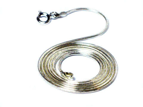 16" (41 cm) Sterling Silver Snake Necklace - 1.0 mm