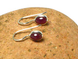 Pink Oval  RUBY Sterling Silver 925 Gemstone Earrings