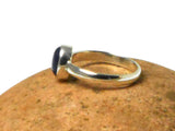 Blue Oval shaped LAPIS LAZULI Sterling Silver Gemstone Ring 925
