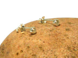 Small Round MOONSTONE Sterling Silver Gemstone Stud Earrings 925 - 3 mm