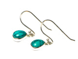 Blue Teardrop TURQUOISE Sterling Silver 925 Gemstone Drop Earrings