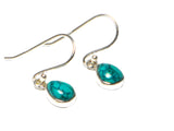 Blue Teardrop TURQUOISE Sterling Silver 925 Gemstone Drop Earrings