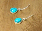 Blue Teardrop TURQUOISE Sterling Silver 925 Gemstone Drop Earrings
