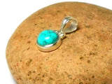 Blue Round TURQUOISE Sterling Silver 925 Gemstone Pendant
