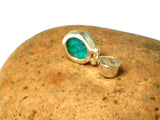 Blue Round TURQUOISE Sterling Silver 925 Gemstone Pendant