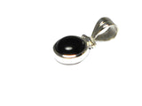 Round Shaped Black ONYX Sterling Silver 925 Gemstone Pendant
