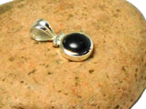 Round Shaped Black ONYX Sterling Silver 925 Gemstone Pendant