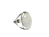 Oval Moonstone Sterling Silver 925 Gemstone Statement Ring