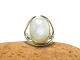 Oval Moonstone Sterling Silver 925 Gemstone Statement Ring