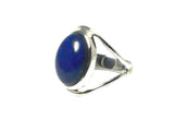 Blue Oval LAPIS LAZULI Sterling Silver Gemstone Statement Ring 925
