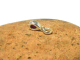 Small Teardrop Pink RUBY Sterling Silver 925 Gemstone Pendant
