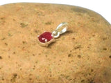 Small Oval Pink RUBY Sterling Silver 925 Gemstone Pendant